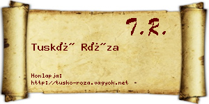 Tuskó Róza névjegykártya